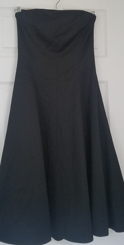 J. CREW Tuxedo Wool Strapless Black Dress